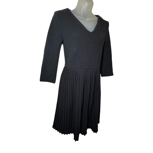 Ganni x Anthropologie‎ Fulton Black Pleated Knit A-Line Dress XS - Picture 5 of 13